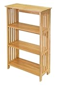 Winsome Wood Foldable 4-Tier Shelf, Natural